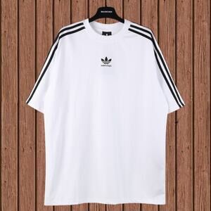 Classic Men's Balenciaga Short Sleeve White